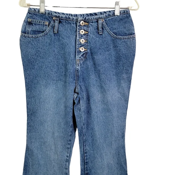 Route 66 Vintage Y2K Low Waisted Button Fly Flaired Led Bell Bottom Jean 5/6 - Picture 4 of 15